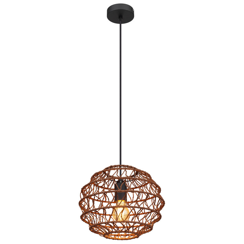 34 1 - Light Matte Black Pendant, 30.5cm H x 6cm W