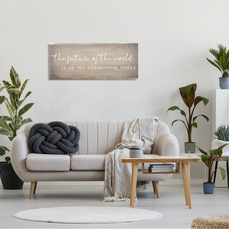 «Rustic Classroom Teacher Quote», impression sur toile tendue, H 17 po x l 40 po x P 1,5 po