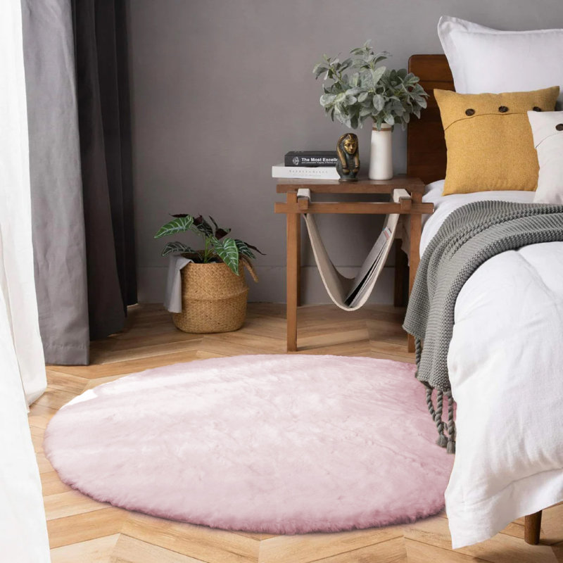 Tapis rose Umeh Cozy, Rond 5 pi