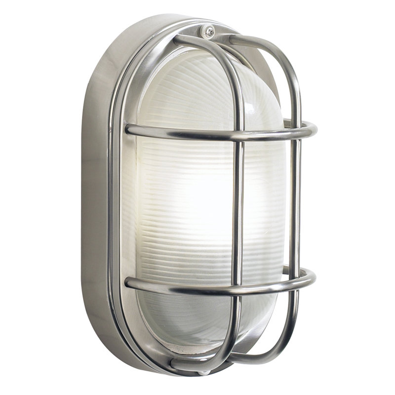 1 - Bulb Outdoor Bulkhead Light, Chrome