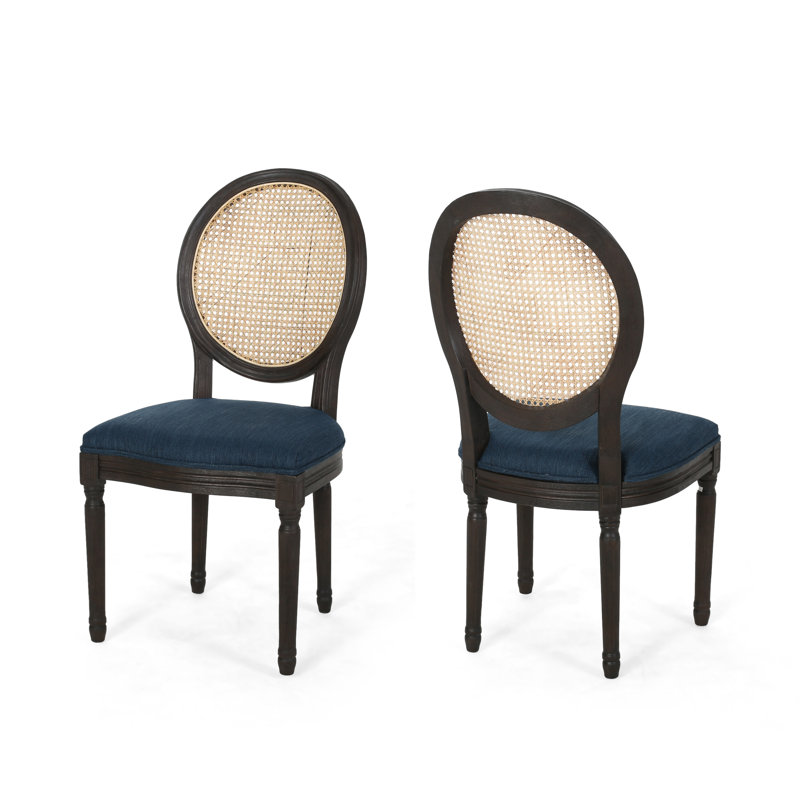Chaise rembourrée Kandy, Bleu marine