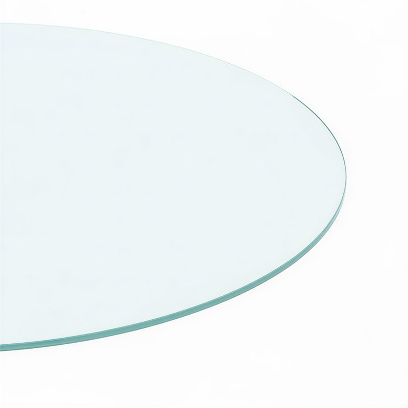 Plateau de table rond en verre trempé de 20 po, remplacement de verre trempé biseauté de 1/4 po ou tables basses et de salle à manger