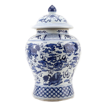 Handmade Porcelain China Ginger Jar