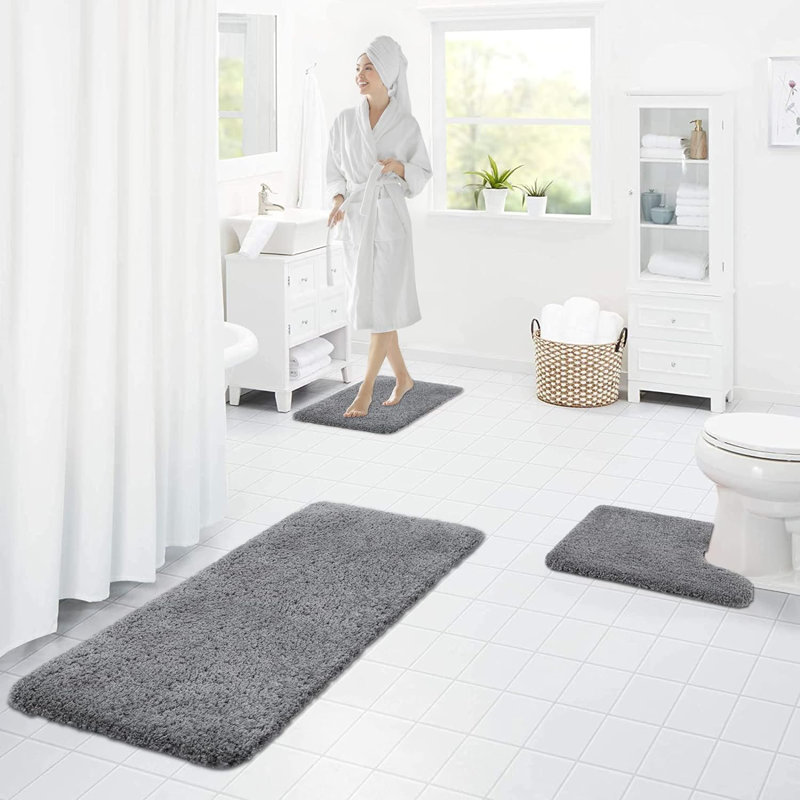 Yate Microfiber / Microsuede Non-Slip Bath Rug