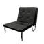 Fauteuil futon pliable noir avec fonction réglable, rembourré d'unité centrale, structure en tube de métal et roulettes, support de poids de 220 lb, taille l 37 po x P 28 po, lit 75 po x H 11 po qui peut être plié en un lit