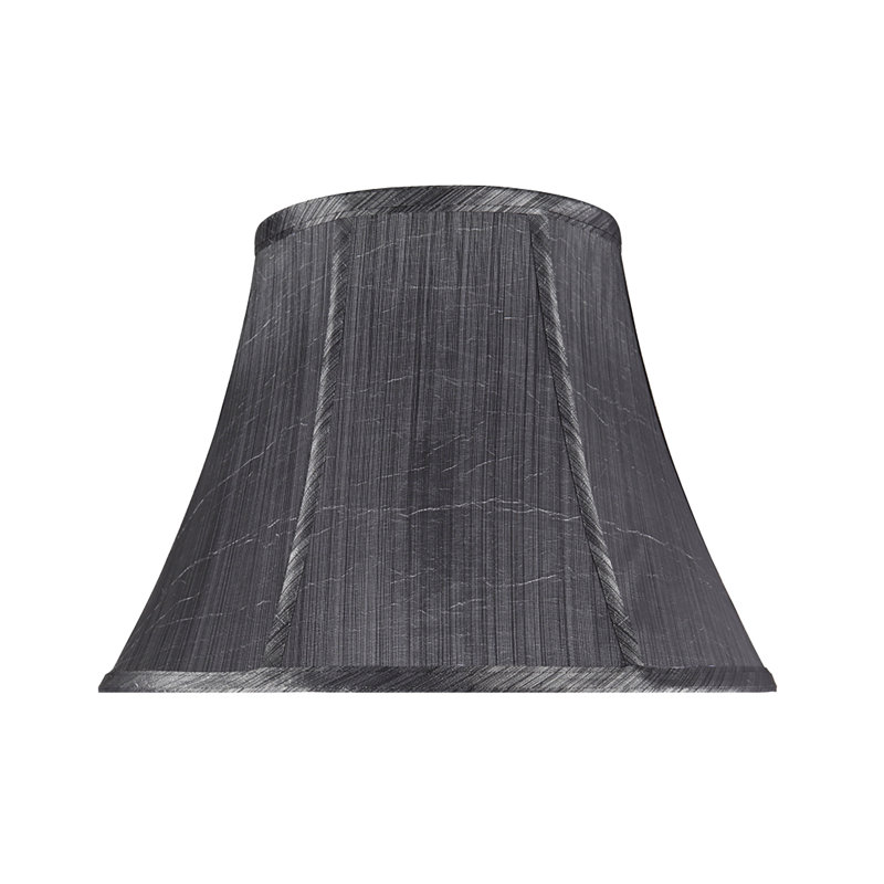 Abat-jour cloche en tissu synthétique de H 9,5 po (araignée) en gris
