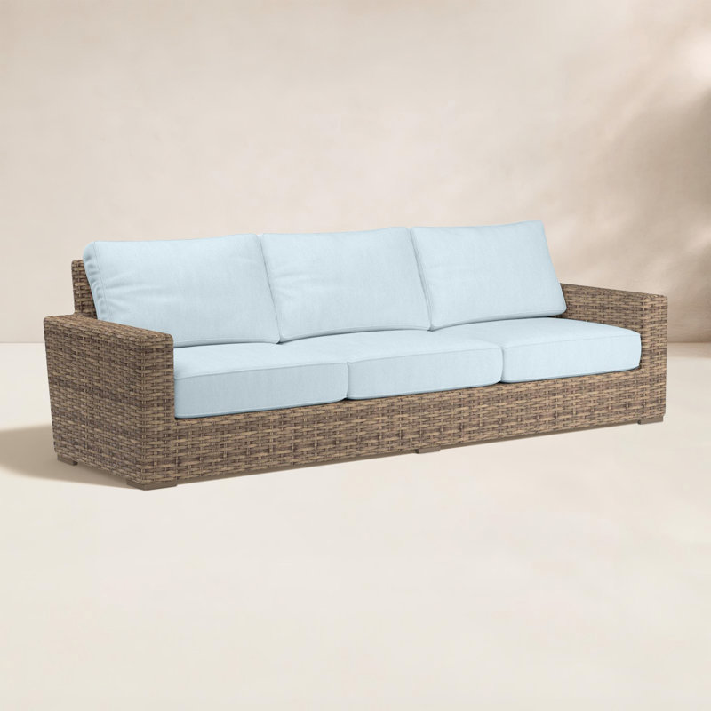 Canapé d'extérieur large de 106 po avec coussins Havana, Toile horizon Sunbrella®