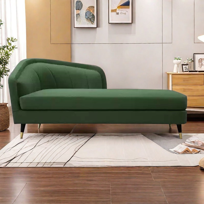 Chaise longue respirante avec structure en bois, Orienté à gauche (vu de face)