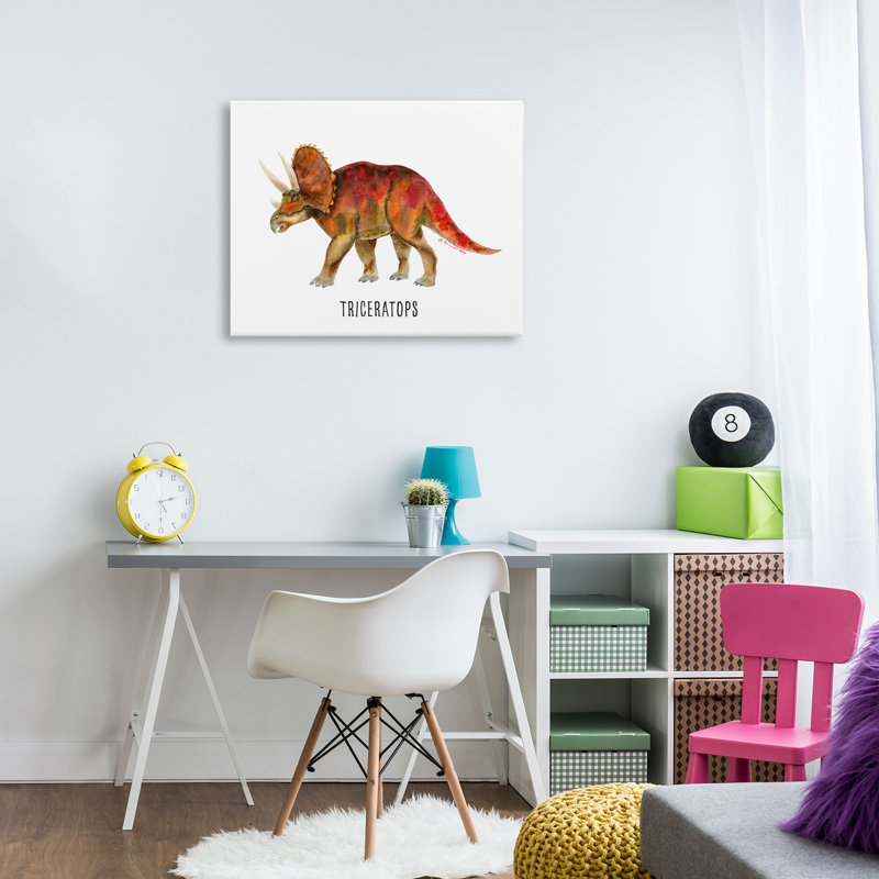  «Triceratops Dinosaur Apprendre» par Brett Blumenthal, H 24 po x l 30 po