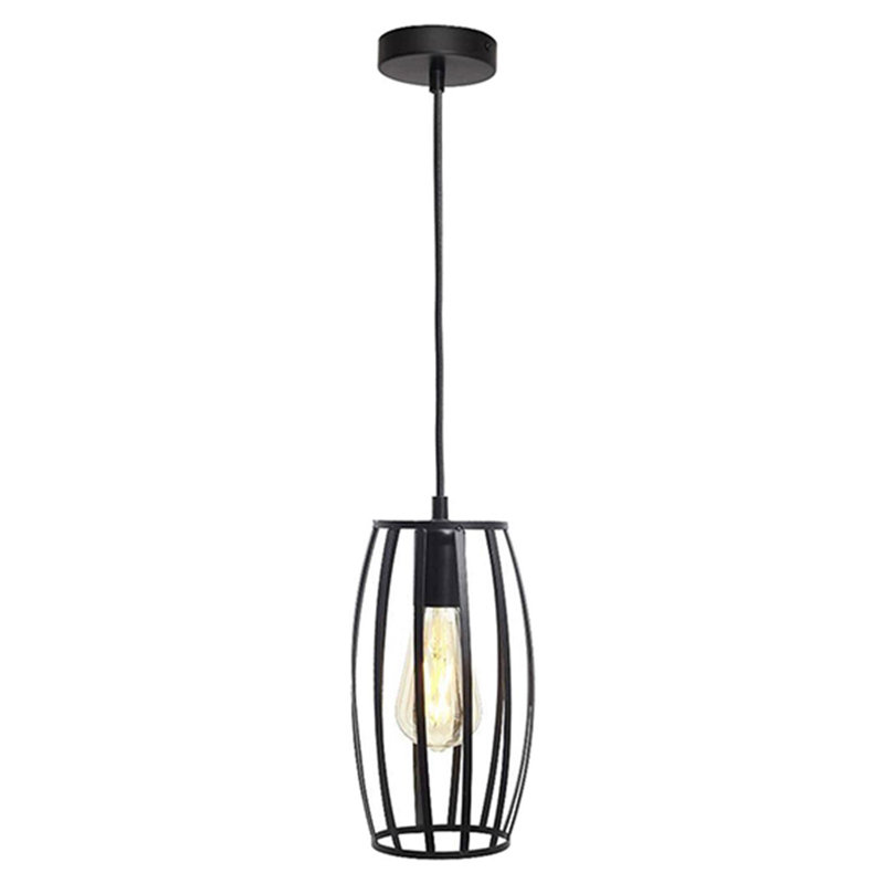1 - Light Black LED Cylinder Pendant