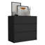 Commode H 31 po, 3 tiroirs, commode, noir-1594991122