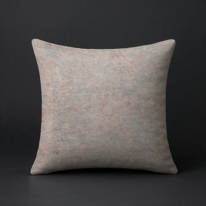 Coussin décoratif intérieur et extérieur Modern, Gris / blanc / beige géométrique, Carré 20 po
