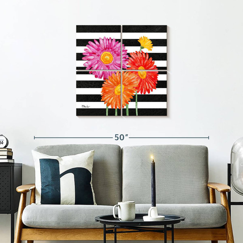 Harnek Helena Daisies I Stripes, H 26 po x l 26 po