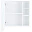 Armoire à miroir murale blanche, surface de 0,12 pouce d'épaisseur, rangement pour serviettes et articles de toilette, petit espace