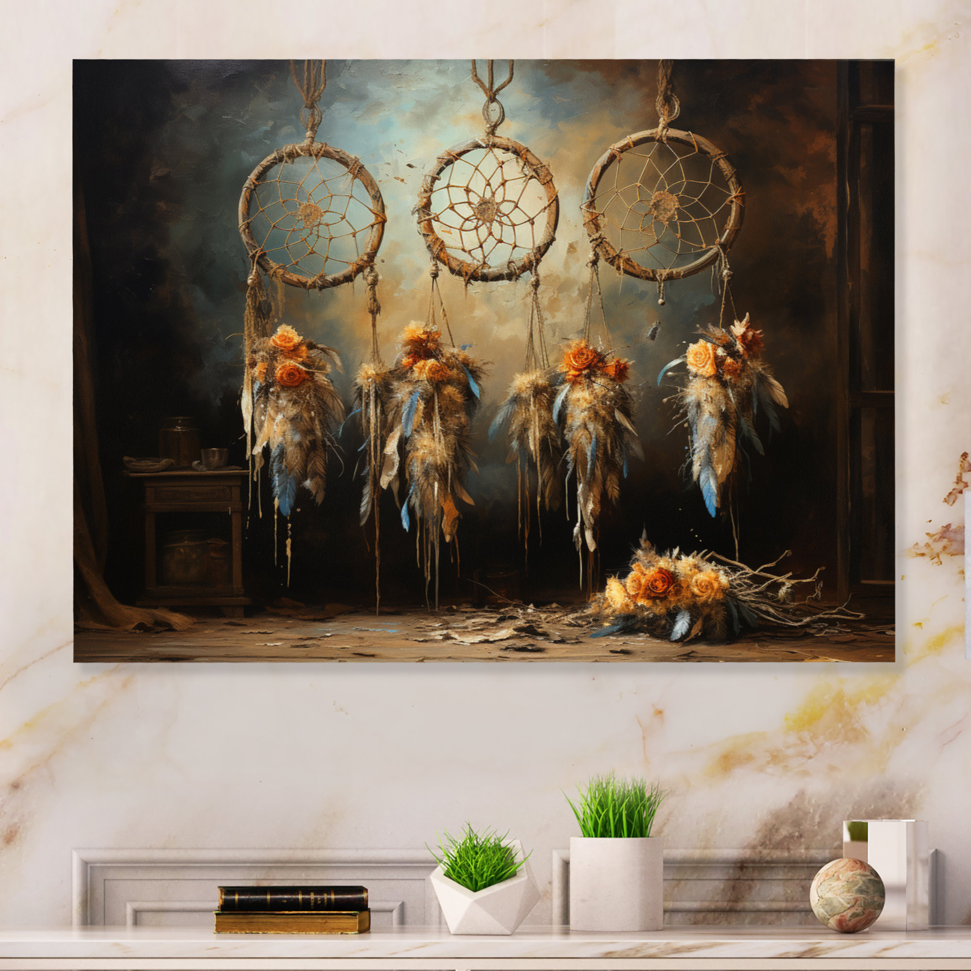 Rustic Metal Feathers Wall Art - 12x20 Inches, Southwest Boho Decor For Living Room, Bedroom, Office 10 thumbnail image