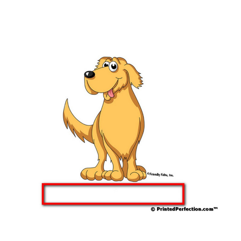 Ensemble de 4 sous-verres personnalisables Golden Retriever, Oui