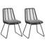 Chaise d'extérieur en gris avec coussins - conception transitionnelle