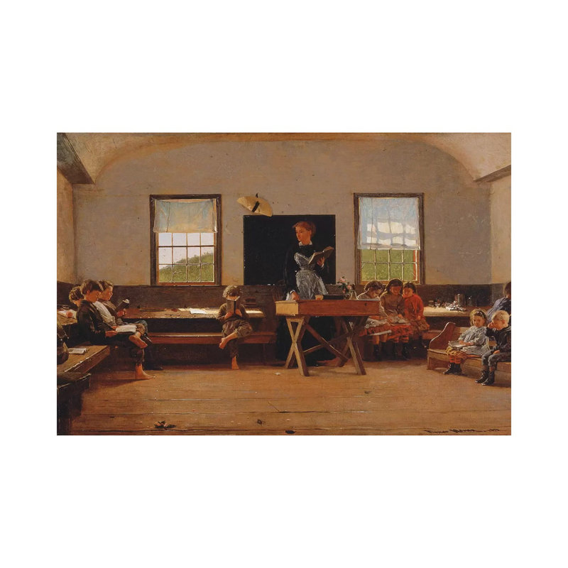 The Country School, 1871 by Winslow Homer - Wrapped Canvas Gallery-Wrapped Canvas Giclée, 66.04 cm H x 45.72 cm W x 1.91 cm D