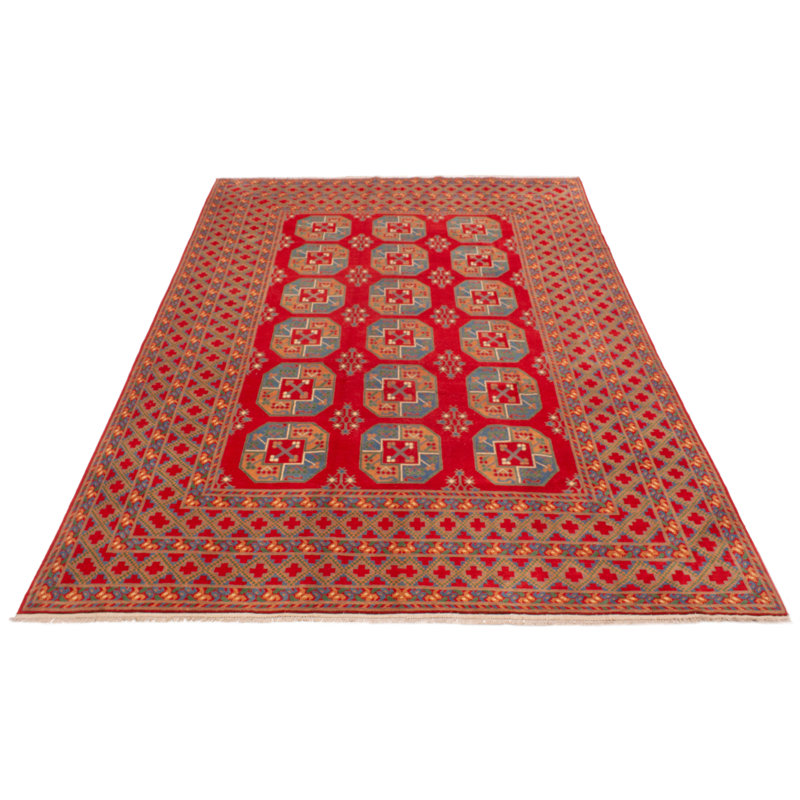 Tapis rouge nouvel âge en laine 8 pi 4 po x 11 pi 10 po Zaky