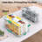 Pack Stackable Deep Chest Freezer Organizer Bins, Foldable Baskets With Handles,White