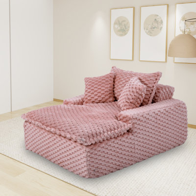 50.9" Corduroy Upholstered Single Sofa by Mercer41