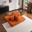 Canapé-lit convertible avec coussin cylindrique, matelas pliable en velours côtelé pour petits espaces, structure de forme fixe, salon et chambre à coucher-399570767