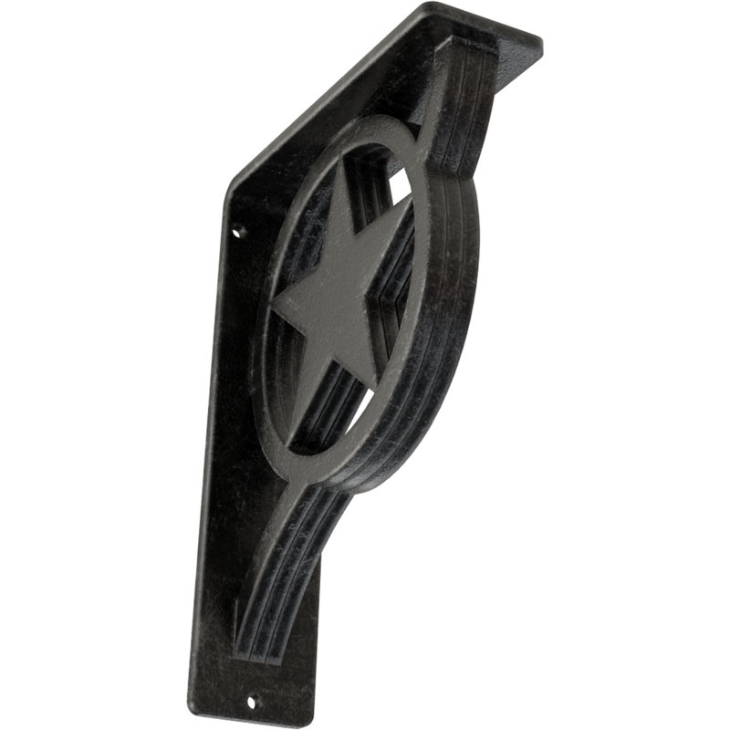 Support en fer forgé Austin, Argent antique, H 8 po x l 2 po x P 5,5 po