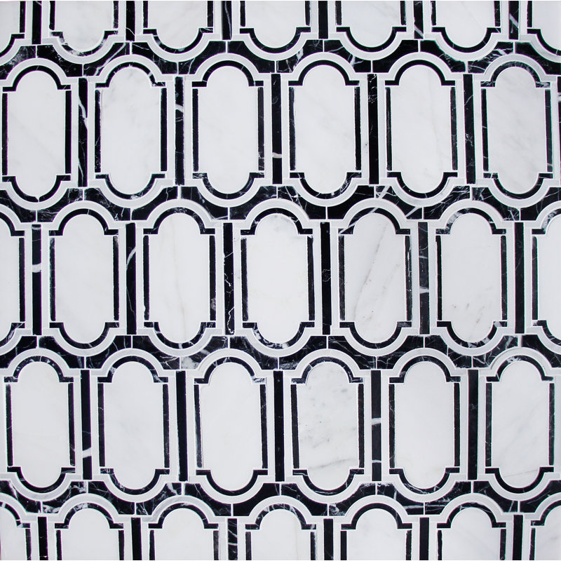 Carreau de mosaïque en marbre 4 po x 7 po