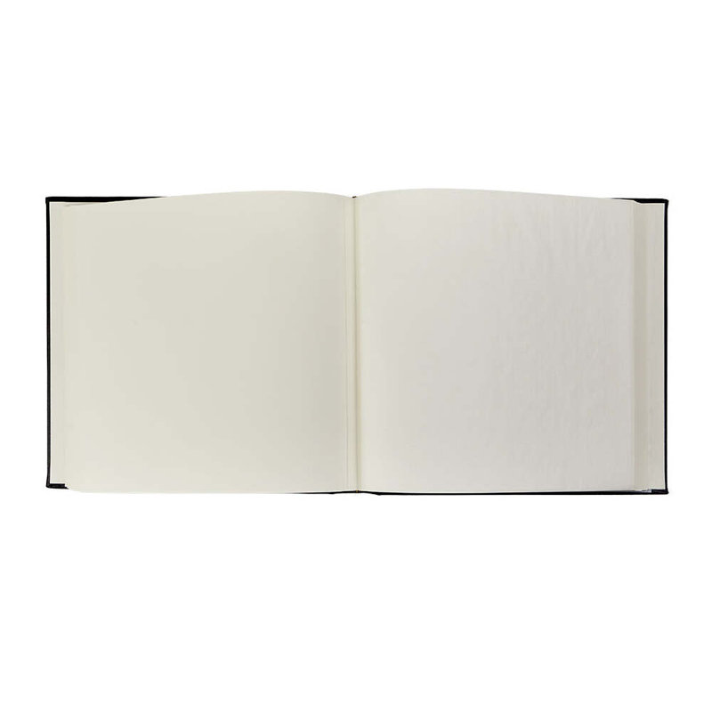 Leather Bound Album, Black, 13.13" H x 13" W