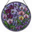 Panneau de vitrail 12 "H Orchid Butterfly-618809975