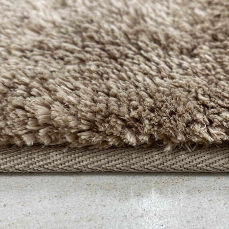 Hiltonia Polypropylene Non-Slip Bath Rug, 54" L x 20" W, Beige