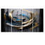 «Swirling Dynamics Futur Aesthetic - Abstract Spirals», art mural pour le salon, 4 pièces-2046813557