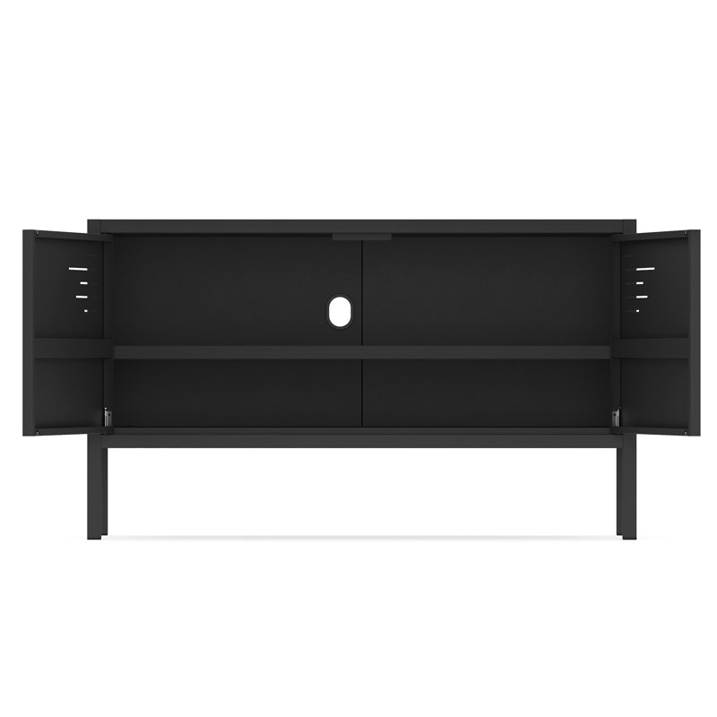 Abel Unfinished TV Stand for TVs up to 65", Black