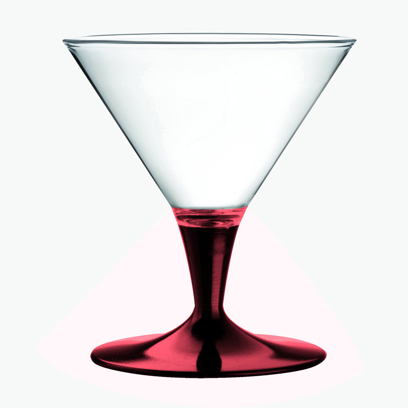 Polycarbonate Ice Cream Cup - 12 Pieces, Garnet