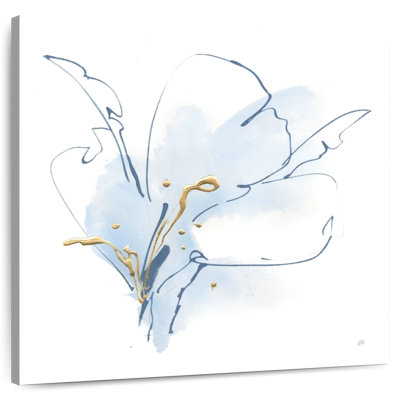 Bleu et or floral I