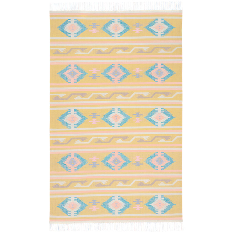 Clarkton Performance Cotton Ikat Indoor Rug, Rectangle 6'6" x 9'6"