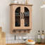 Armoire de rangement murale multifonctionnelle en bois avec crochets
