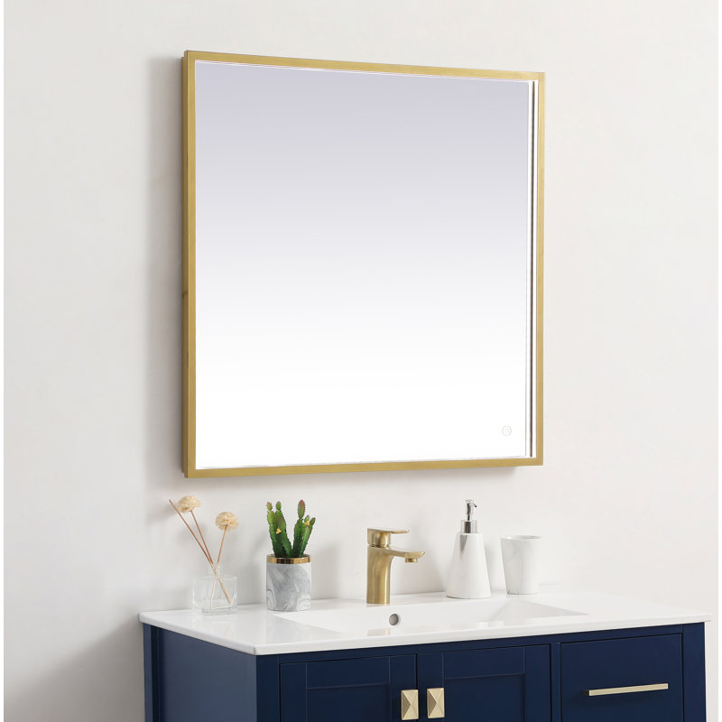 Miroir Piche, Laiton, 30 po x 30 po