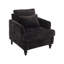 Fauteuil d'appoint avec cadre en bois, fauteuil d'appoint de style moderne