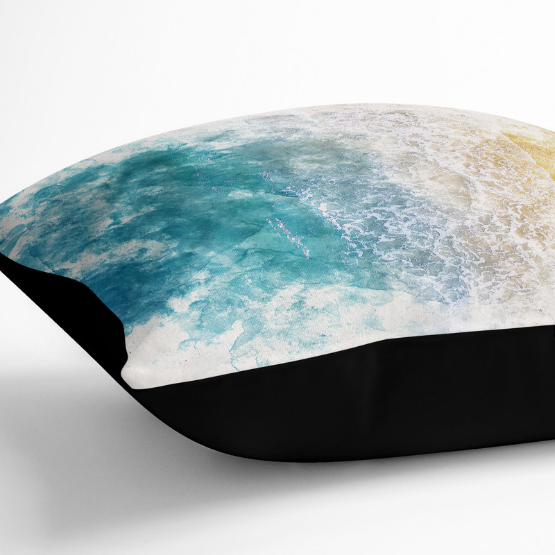Square Throw Cushion, 55cm H x 55cm W x 20cm D, Black