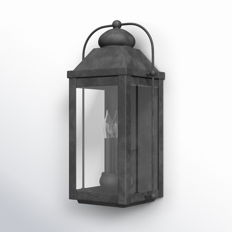 Anchorage 3 - Bulb Outdoor Wall Lantern, Aged Zinc