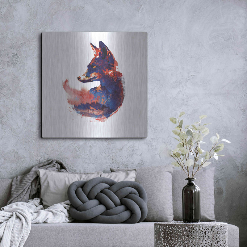«The future is Bright» par Robert Farkas, art mural en métal, H 36 po x l 36 po