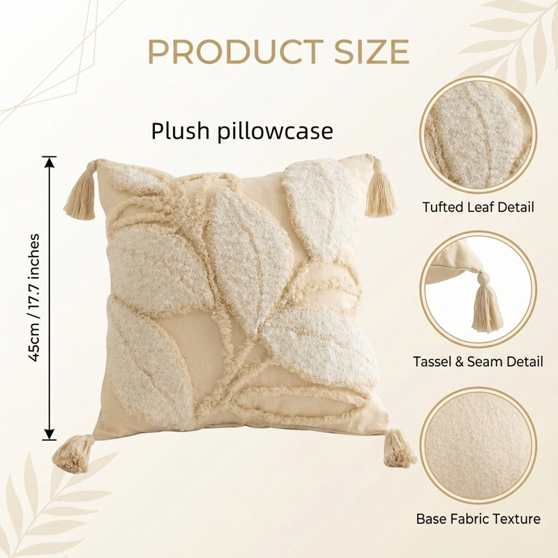 Housses de coussin Boho, Beige