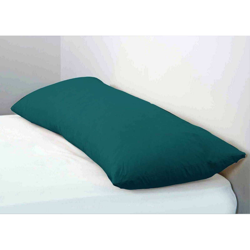 Aaratrika Cotton Blend/Polyester Plain Weave Pillowcase, Teal, 48 x 152 cm