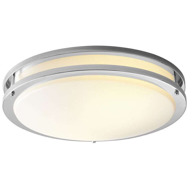 Winsted Acrylic LED Flush Mount, Polished Chrome