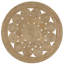 Tapis rond à motif géométrique brun-1681883212