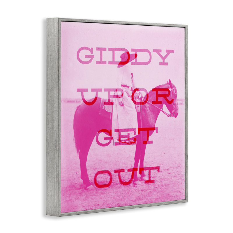«Giddy Up or Get Out», impression numérique sur toile par Daphne Polselli, Estampe numérique Farmhouse, H 20 po x l 16 po