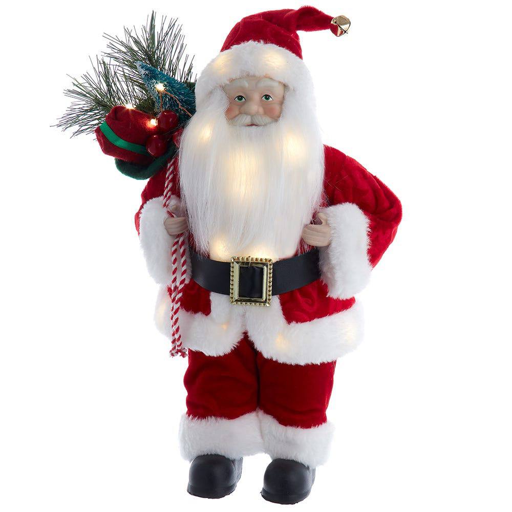 Kurt Adler 12-Inch Battery-Operated LED Lighted Santa | Wayfair