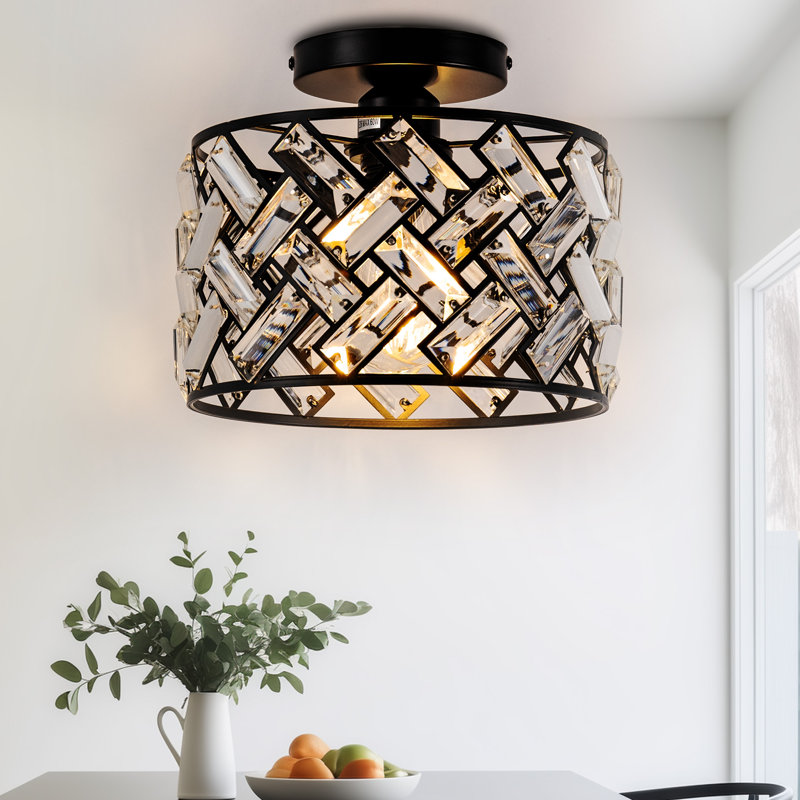 Plafonnier semi-encastré en cristal Chariss