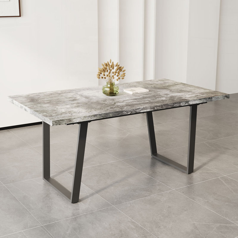 Rectangular MDF Dining Table, Gray